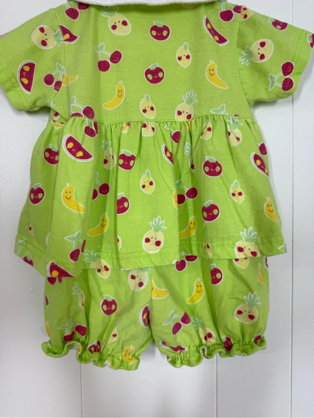 Small Steps Vintage Fruit Print Romper